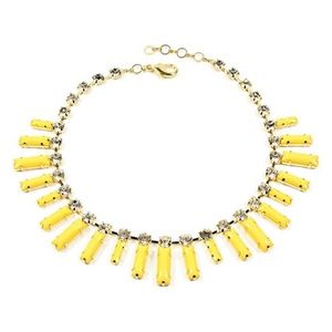 Yellow & Austrian Crystal Mott Street Necklace